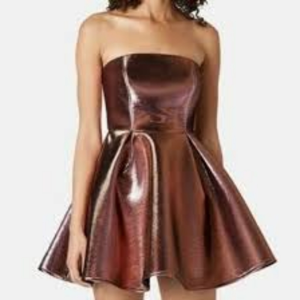 Topshop skater metalic dress